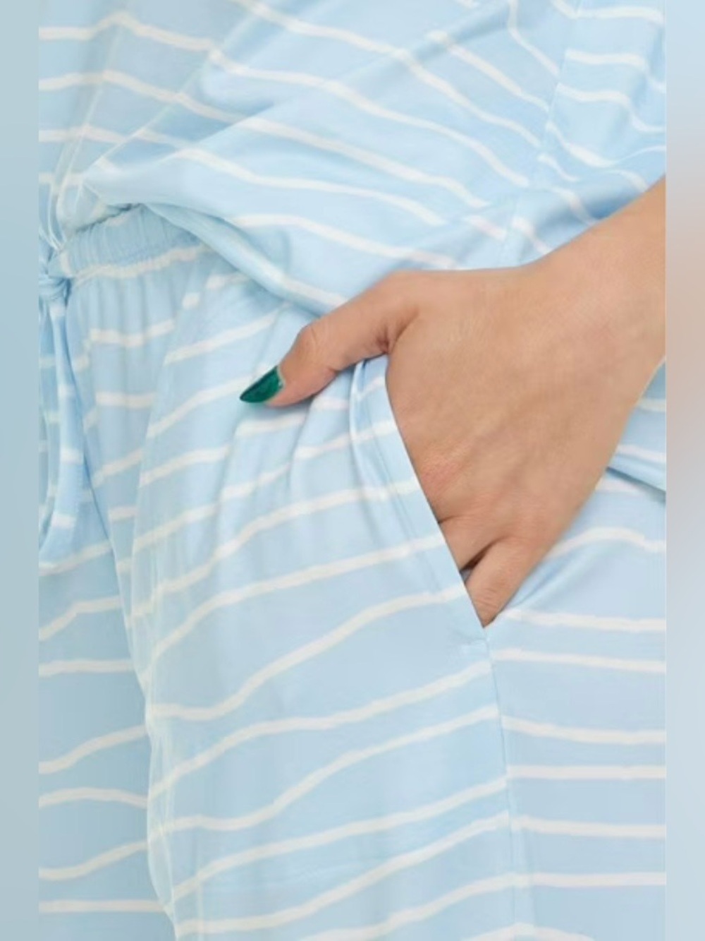 FLORA NIKROOZ Women Relaxed Fit 3/4 Sleeve Henley Pajama Set 2 Piece Pockets😍 - Picture 7 of 14